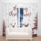 82 x 84 Inches Christmas Winter Curtain Snowflake Xmas Tree Red Check Fawn Theme Baby Bedroom Decoration Drapes 2 Panel